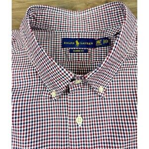 Ralph Lauren Shirt Mens 2XL Tall Plaid Classic Fit Button Down Long Sleeve EUC